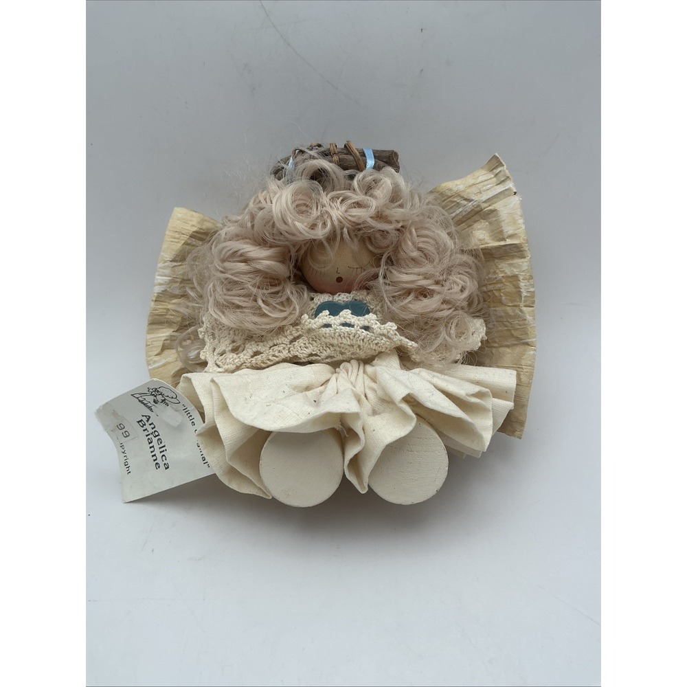 Little Original-Angelica Brianne Primitive Angel Doll Handmade 4.5" Vtg-Style